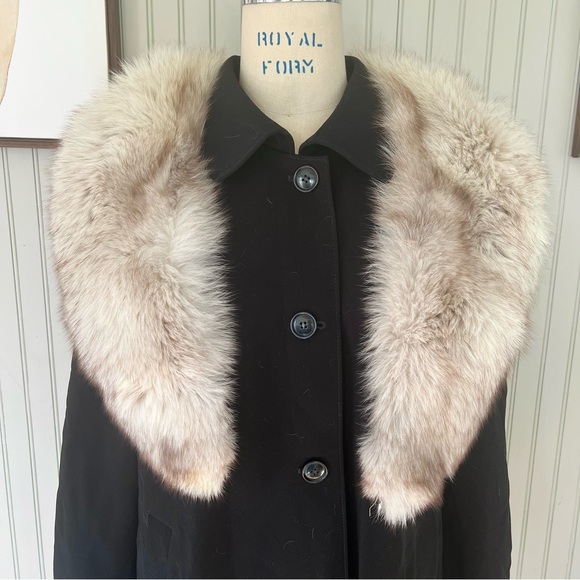 Fox Fur Collar Adjustable Scarf Tan Blend Plush - Picture 3 of 7